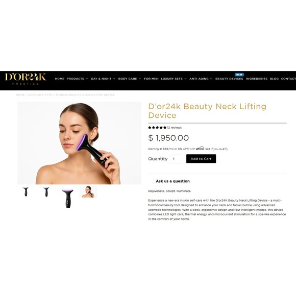 D’or24k Beauty Neck Lifting Device (factory sealed) - Picture 4 of 8